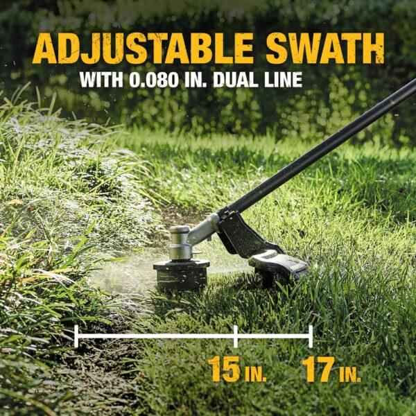DEWALT® 60V MAX* 17 in. Brushless Attachment Capable String Trimmer Kit 4