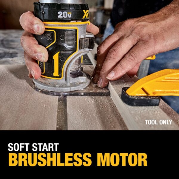 DEWALT 20V MAX* XR® Brushless Cordless Compact Router (Tool Only) 4