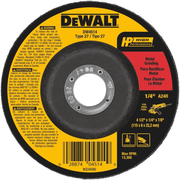 DEWALT® HP 4-1/2&quot; Grinding Wheel 1