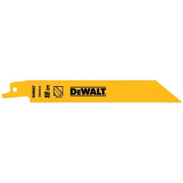 DEWALT® Recip Saw Blades 6" Metal 5pk 18TPI 2