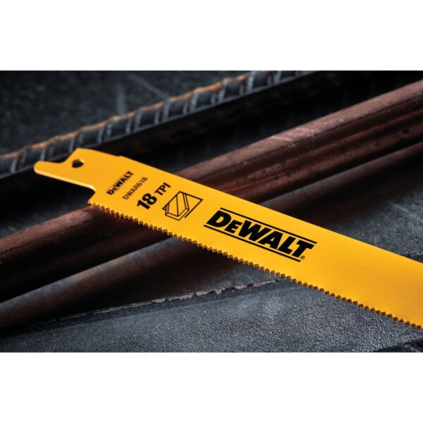 DEWALT® Recip Saw Blades 6" Metal 5pk 18TPI 4