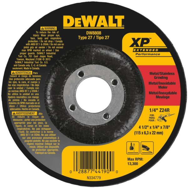 DEWALT XP™ 4-1/2&quot; X 1/4&quot; Grinding Wheel 1
