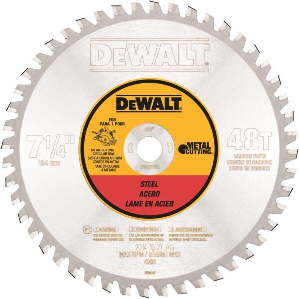 DEWALT Heavy Gauge Ferrous 7-1/4" Metal Cutting Saw Blade 1