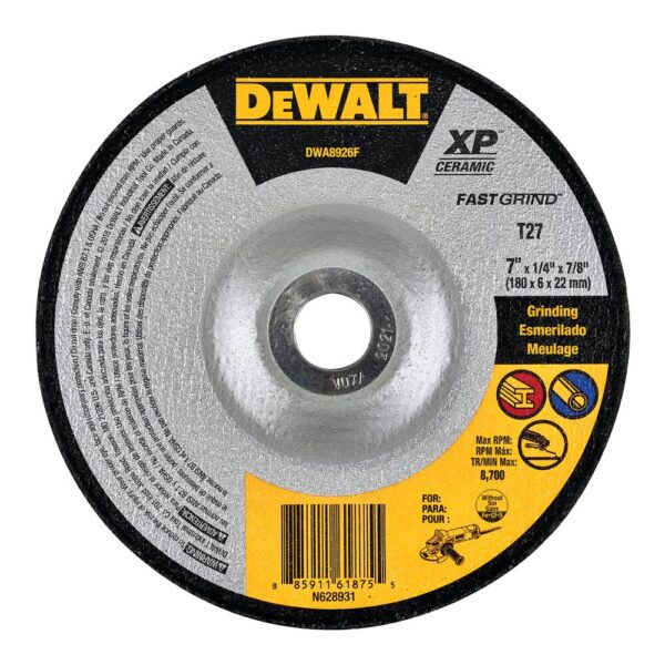DEWALT XP Ceramic 7" Fast Grinding Wheel 1