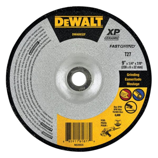 DEWALT XP Ceramic 9&quot; Fast Grinding Wheel 1