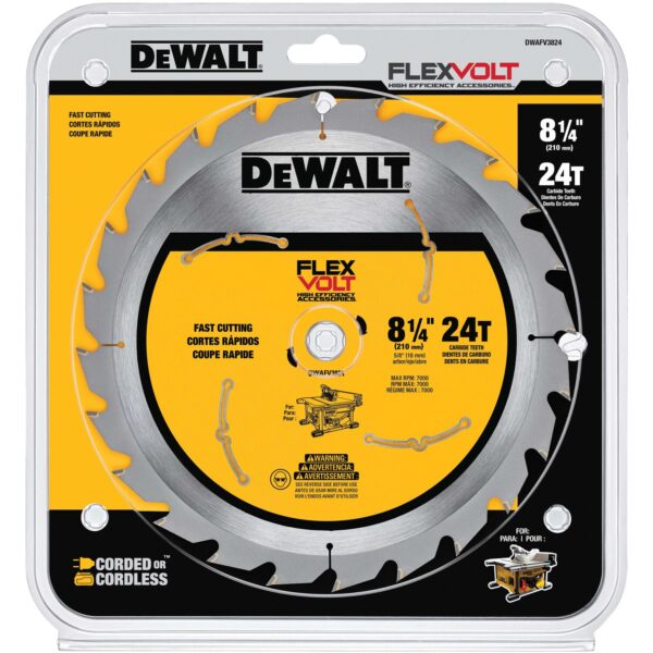 DEWALT 8-1/4&quot; 24 Tooth Table Saw Blade 2