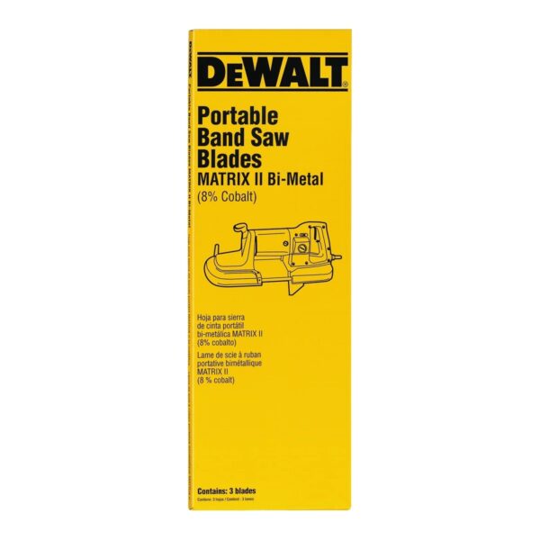 DEWALT 27" Bi-Metal Portable Bandsaw Blades - 3 pk 1
