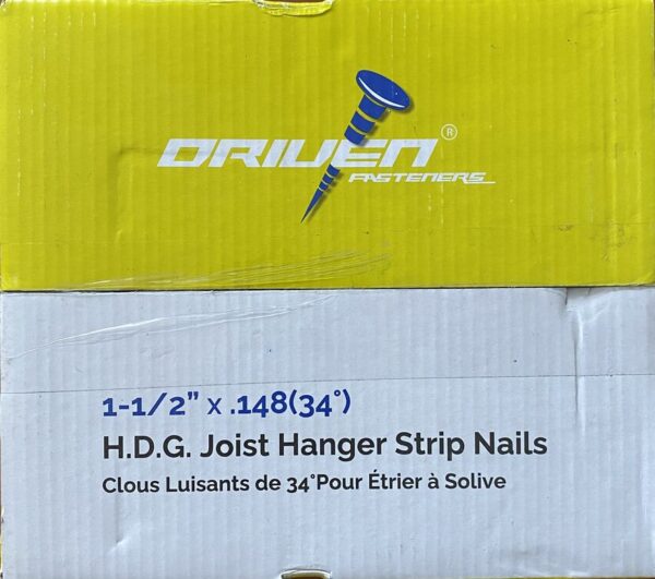 Joist Hanger Strip Nails 1-1/2&quot; x 0.148&quot; #10 stamp, HDG 2M/Box 3