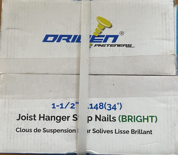 Joist Hanger Strip Nails 1-1/2&quot; x 0.148&quot; #10 Stamp, Bright 2M/Box 4