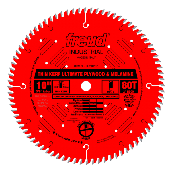 FREUD Thin Kerf Plywood Saw Blade 10&quot; 80 Tooth 1