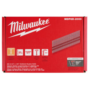 Box of Milwaukee 2-1/4" Duplex Nails
