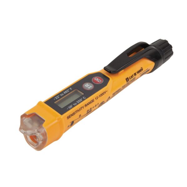 KLEIN Non-Contact Voltage Tester Pen, 12-1000 AC V with Infrared Thermometer 1