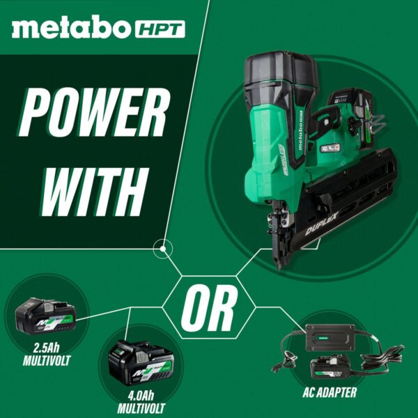 METABO HPT 36V MultiVolt Cordless Duplex Nailer Kit - Image 3