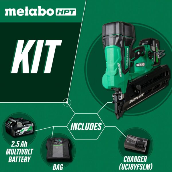 METABO HPT 36V MultiVolt Cordless Duplex Nailer Kit - Image 4