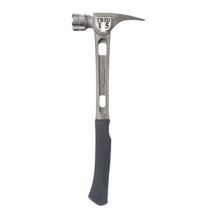 The STILETTO® 15oz TI-BONE™ III Hammer with Steel Smooth Face and 18" Curved Handle is a powerful and durable hammer.
