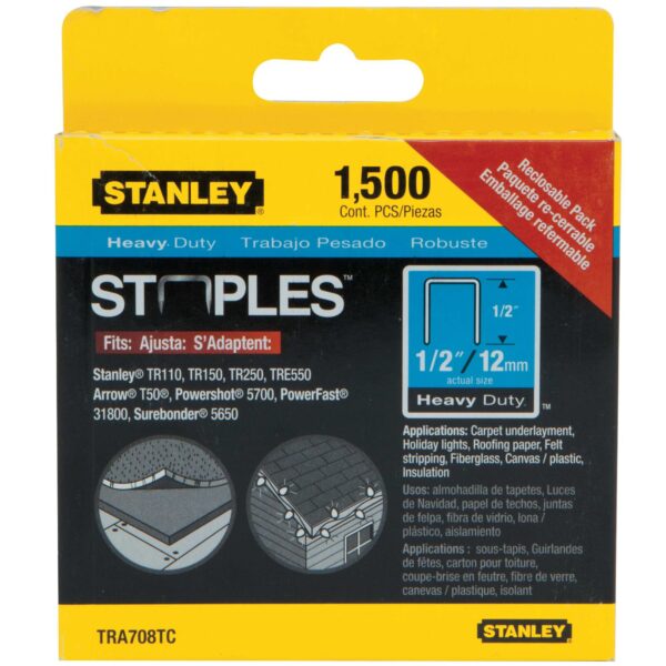STANLEY® 1/2" Staples 1500pk 1