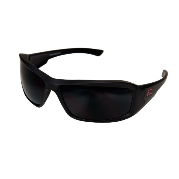 EDGE Brazeau Torque Safety Glasses - Blk w/ Red E Frame Pol Smoke Lens 1