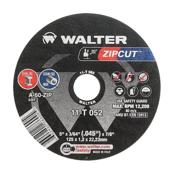WALTER ZIPCUT™ 5" x 3/64" Cut-Off Wheel 1