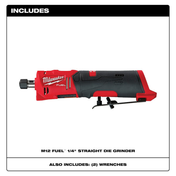 MILWAUKEE M12 FUEL™ 1/4&quot; Straight Die Grinder (Tool Only) 6