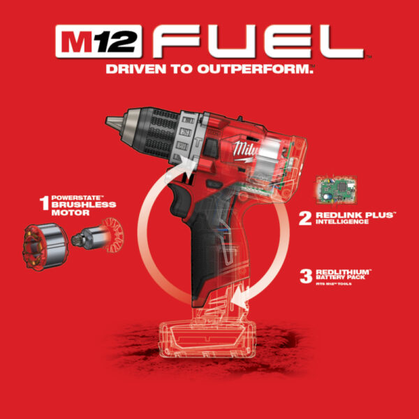 MILWAUKEE M12 FUEL™ 1/2&quot; Hammer Drill (Tool Only) 5