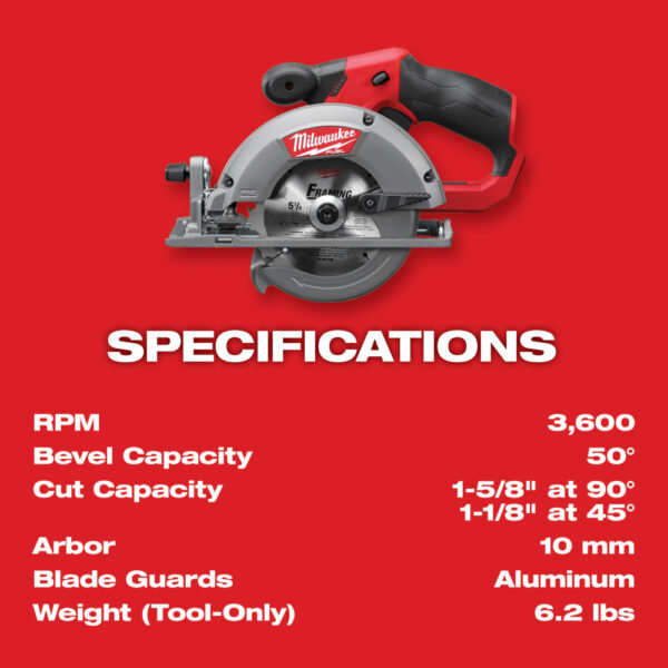 MILWAUKEE M12 FUEL™ 5-3/8" Circular Saw (Tool Only) 4