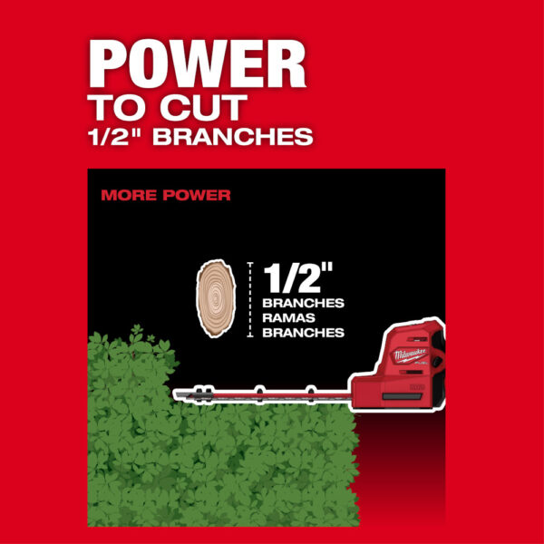 MILWAUKEE M12 FUEL™ 8" Hedge Trimmer (Tool Only) 6