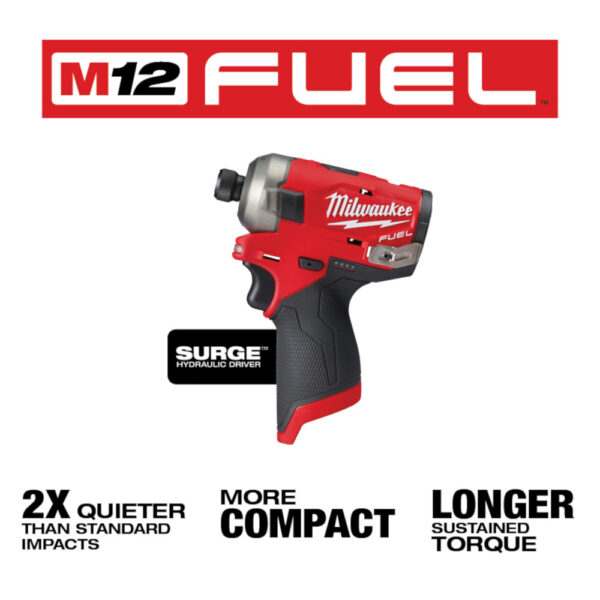MILWAUKEE M12 FUEL™ SURGE™ 1/4&quot; Hex Hydraulic Driver (Tool Only) 4