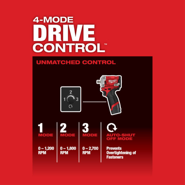 MILWAUKEE M12 FUEL™ Stubby 1/2&quot; Impact Wrench Kit 8