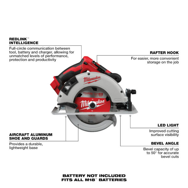 MILWAUKEE M18™ Brushless 7-1/4&quot; Circular Saw (Tool Only) 4
