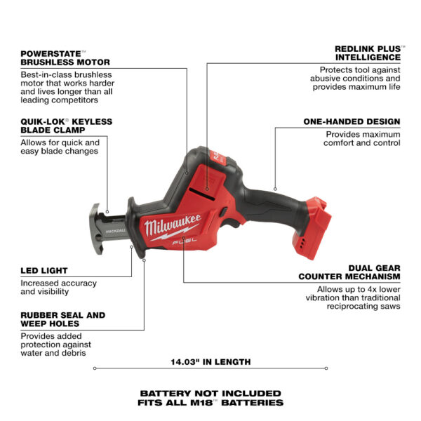 MILWAUKEE M18 FUEL™ Hackzall® (Tool Only) 3