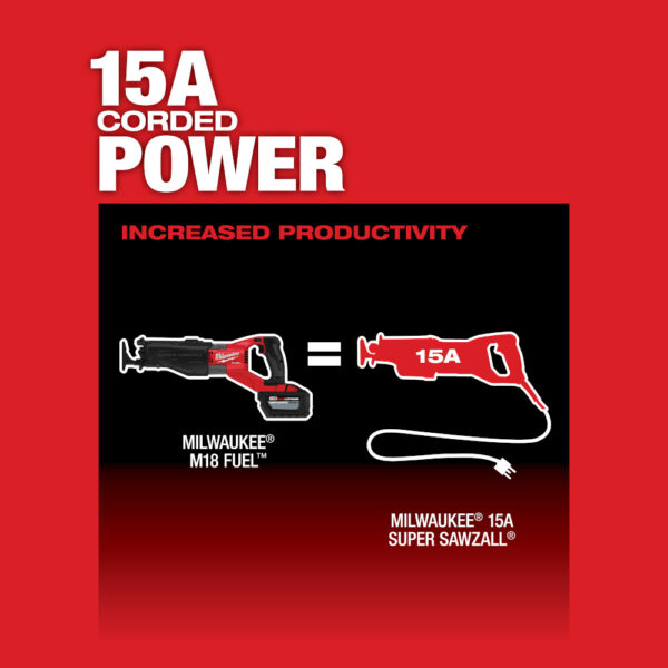 MILWAUKEE M18 FUEL™ SUPER SAWZALL® Reciprocating Saw (Tool Only) 7