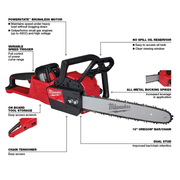MILWAUKEE M18 FUEL™ 16&quot; Chainsaw Kit 3