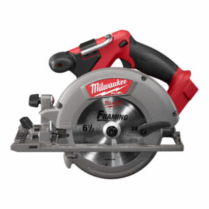 The M18 FUEL™ 6-1/2” Circular Saw is the fastest saw in its class, offering up to 30% faster cutting, 2X more runtime and 3X longer tool life than competitive saws. The POWERSTATE™ Brushless Motor outpowers other 18-Volt cordless circular saws and allows you to perform jobs that previously required a corded tool. The M18™ REDLITHIUM™ XC5.0 Extended Capacity Battery Pack (not included) delivers up to 2.5X more runtime and provides more work per charge and more work over the life of the pack than competitive batteries. The saw’s REDLINK PLUS™ Intelligence ensures optimized performance and protection from overloading, overheating and over-discharging.
