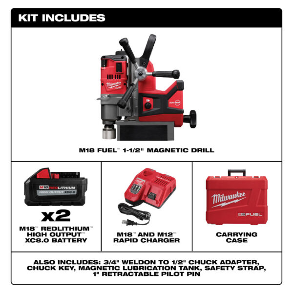 MILWAUKEE M18 FUEL™ 1-1/2&quot; Magnetic Drill Kit 3