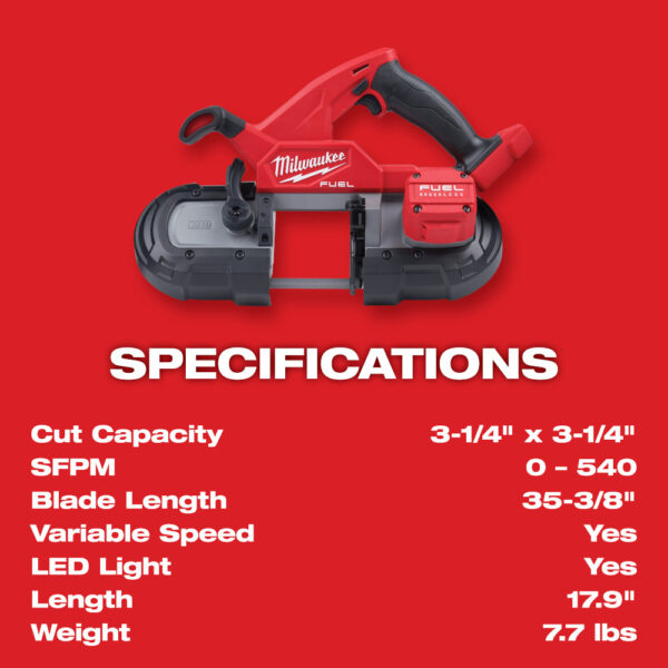 MILWAUKEE M18 FUEL™ Compact Bandsaw (Tool-Only) 6