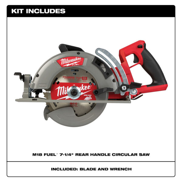 MILWAUKEE M18 FUEL™ 7-1/4&quot; Rear Handle Circular Saw (Tool Only) 5