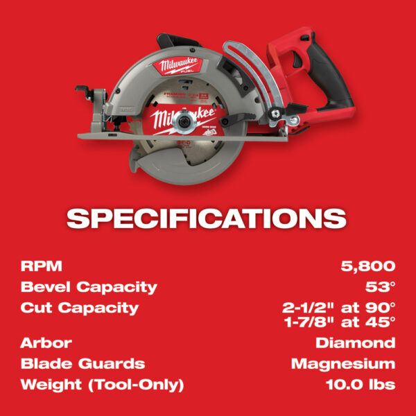 MILWAUKEE M18 FUEL™ 7-1/4&quot; Rear Handle Circular Saw (Tool Only) 7