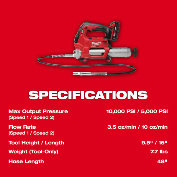 MILWAUKEE M18 FUEL™ 1/2" HTIW w/ Friction Ring & Grease Gun Combo Kit 3