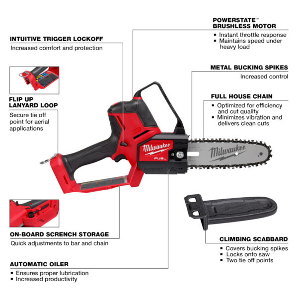 MILWAUKEE M18 FUEL™ HATCHET™ 8" Pruning Saw (Tool Only) 2