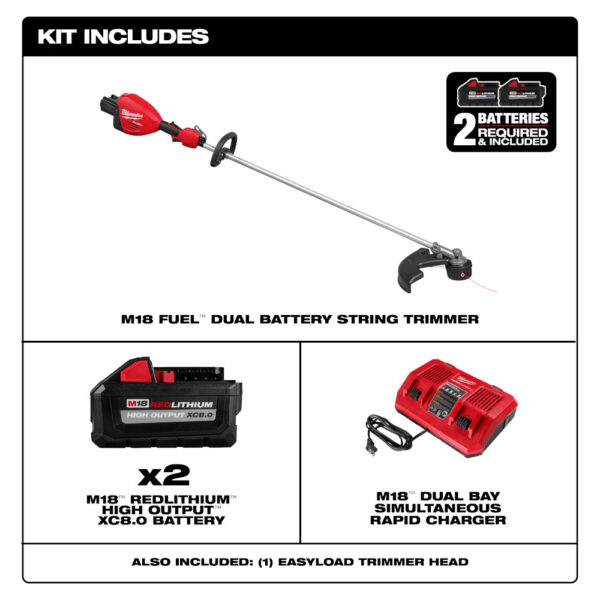 MILWAUKEE M18 FUEL™ 17” Dual Battery String Trimmer Kit 4