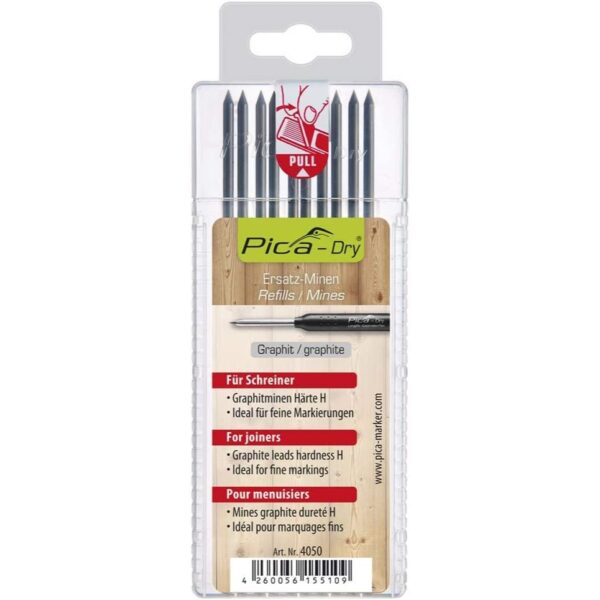 PICA Dry Lead Refill Set (Special Hardness H Graphite) 10/pk 1
