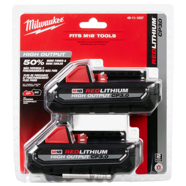 MILWAUKEE M18™ REDLITHIUM™ HIGH OUTPUT™ CP3.0 Battery 2-Pack 7
