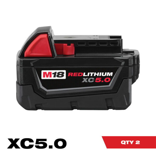MILWAUKEE M18™ REDLITHIUM™ XC5.0 Extended Capacity Battery - 2 Pack 2