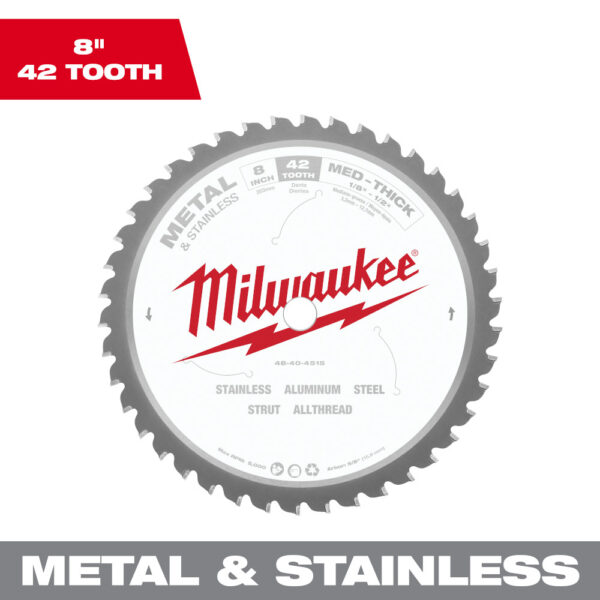 MILWAUKEE® 8&quot; Metal Cutting Blade 5/8&quot; Arbor 42 Tooth 1