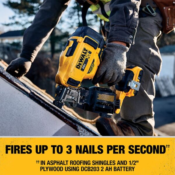 DEWALT 20V MAX* 15° Cordless Coil Roofing Nailer (Tool Only) 8