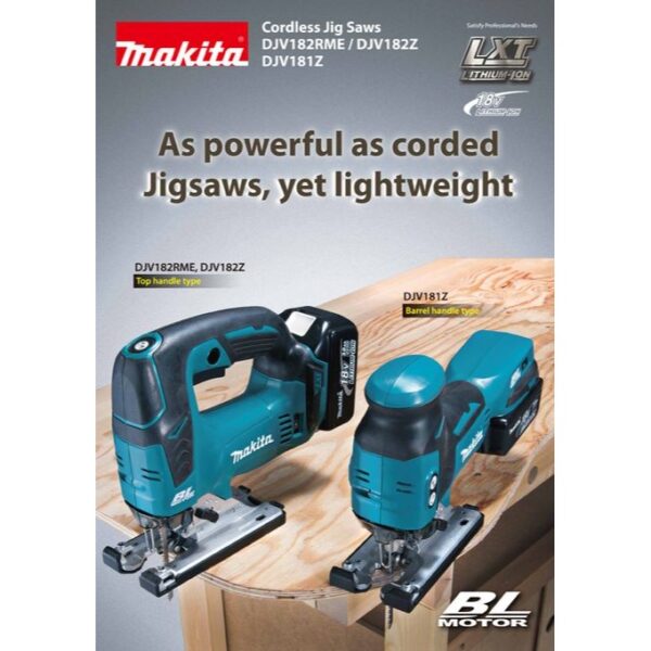 MAKITA 18V Jigsaw Brushless Top Handle Variable Speed (Tool Only) 3