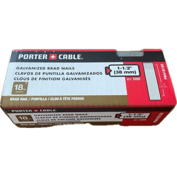 PORTER-CABLE® Brad Nail 18GA x 1-1/2" Galv. 5,000 / bx 1