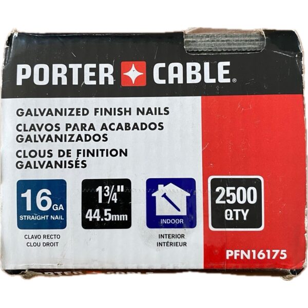 PORTER-CABLE® 16GA x 1-3/4&quot; Finish Nails Galv. 2,500 / bx 1