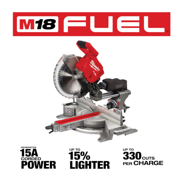 MILWAUKEE M18 FUEL™ 12” Dual Bevel Sliding Compound Miter Saw (Tool Only) 3