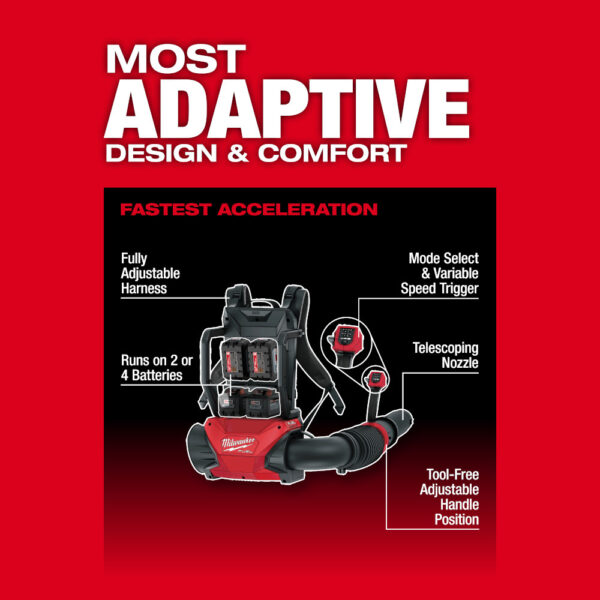 MILWAUKEE M18 FUEL™ Dual Battery Backpack Blower (Tool Only) 5